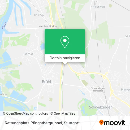Rettungsplatz Pfingstbergtunnel Karte