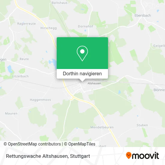 Rettungswache Altshausen Karte