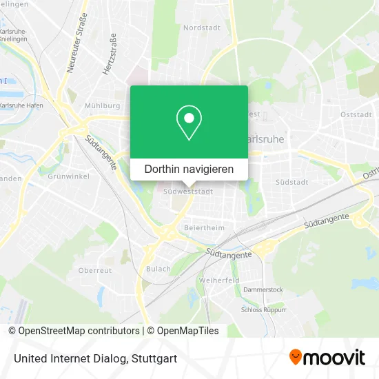 United Internet Dialog Karte