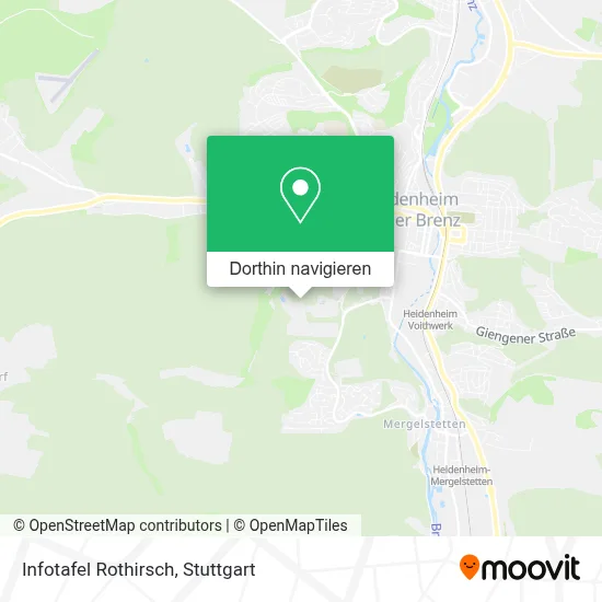 Infotafel Rothirsch Karte