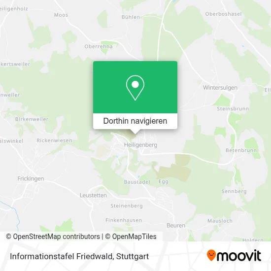 Informationstafel Friedwald Karte