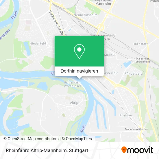 Rheinfähre Altrip-Mannheim Karte