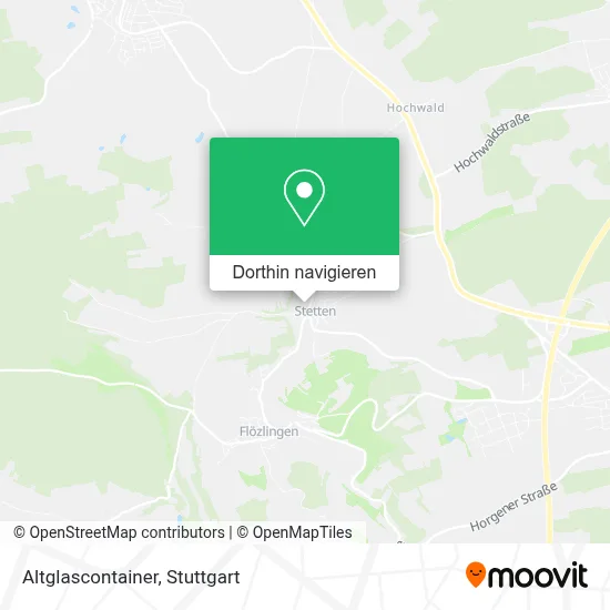Altglascontainer Karte