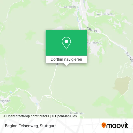 Beginn Felsenweg Karte