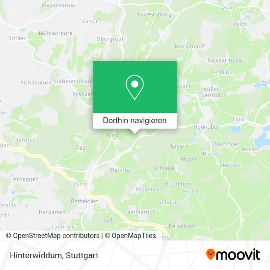 Hinterwiddum Karte
