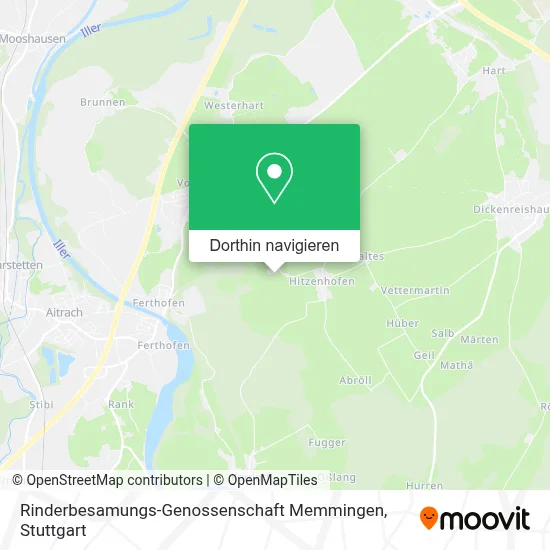 Rinderbesamungs-Genossenschaft Memmingen Karte