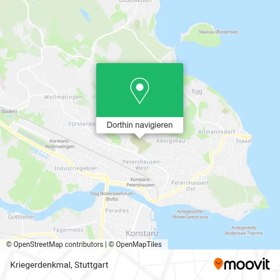Kriegerdenkmal Karte