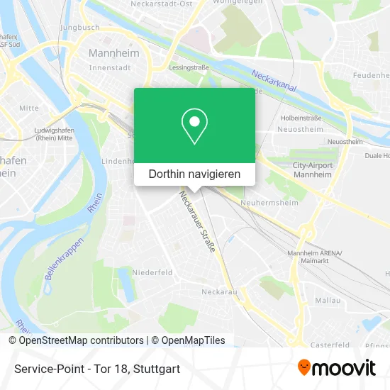 Service-Point - Tor 18 Karte