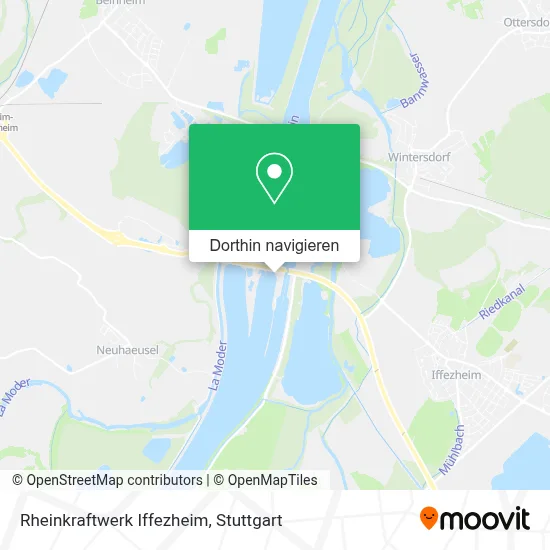 Rheinkraftwerk Iffezheim Karte