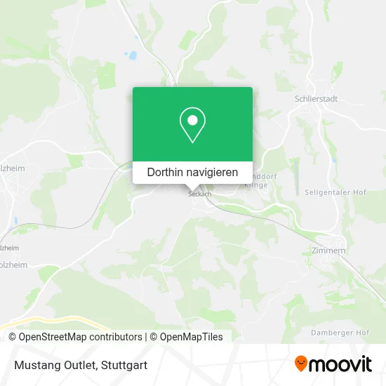 Mustang Outlet Karte