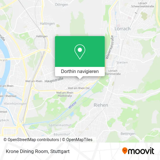Krone Dining Room Karte