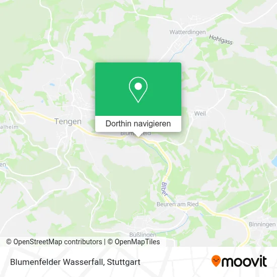 Blumenfelder Wasserfall Karte