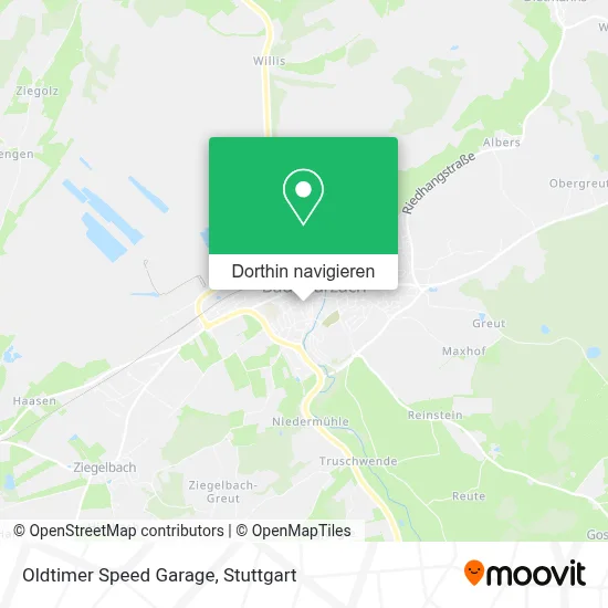 Oldtimer Speed Garage Karte