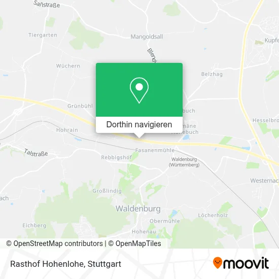 Rasthof Hohenlohe Karte