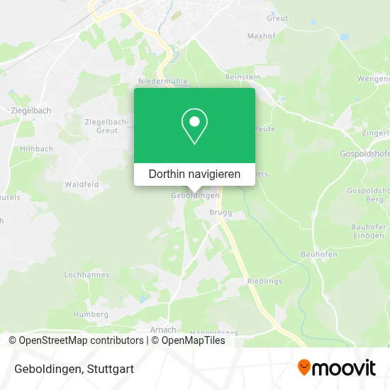 Geboldingen Karte