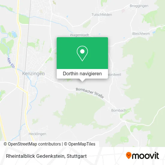 Rheintalblick Gedenkstein Karte