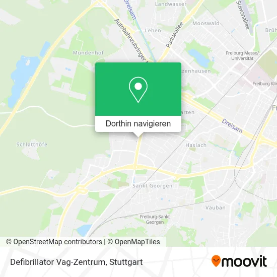 Defibrillator Vag-Zentrum Karte