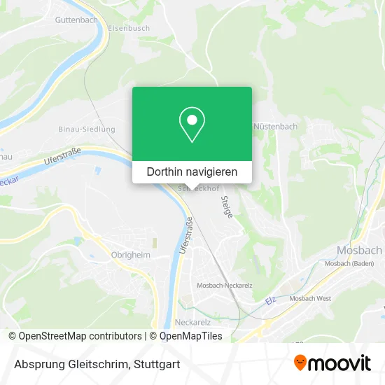 Absprung Gleitschrim Karte