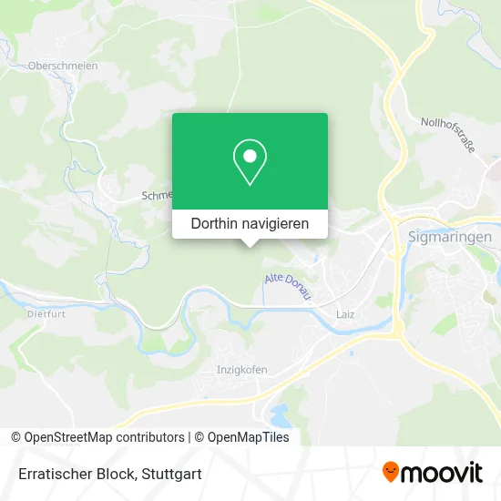 Erratischer Block Karte