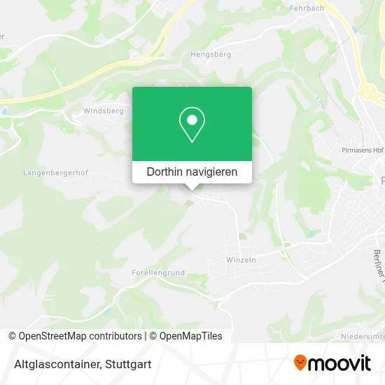 Altglascontainer Karte