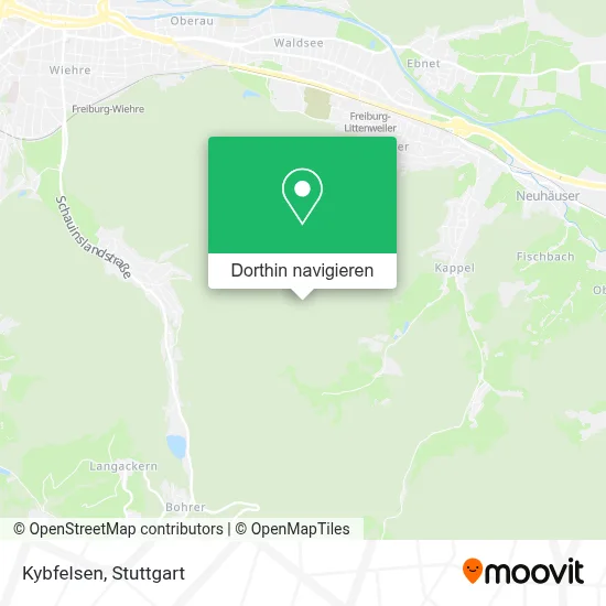 Kybfelsen Karte