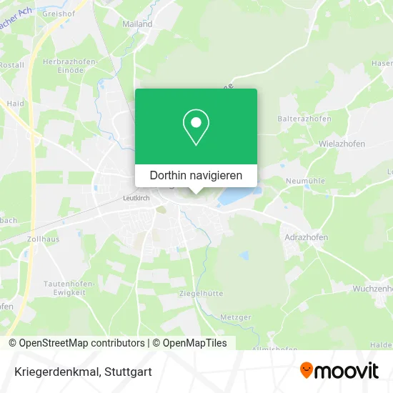 Kriegerdenkmal Karte