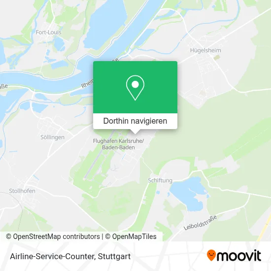 Airline-Service-Counter Karte