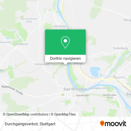 Durchgangsverbot Karte