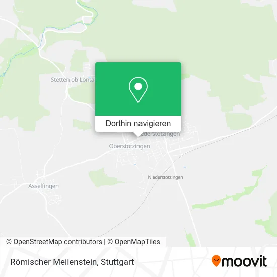 Römischer Meilenstein Karte