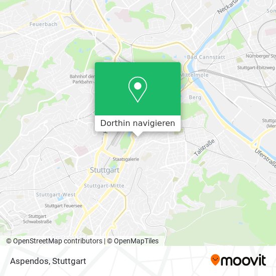 Wie komme ich mit Bus, U-Bahn, S-Bahn oder Bahn nach Aspendos in Stuttgart?