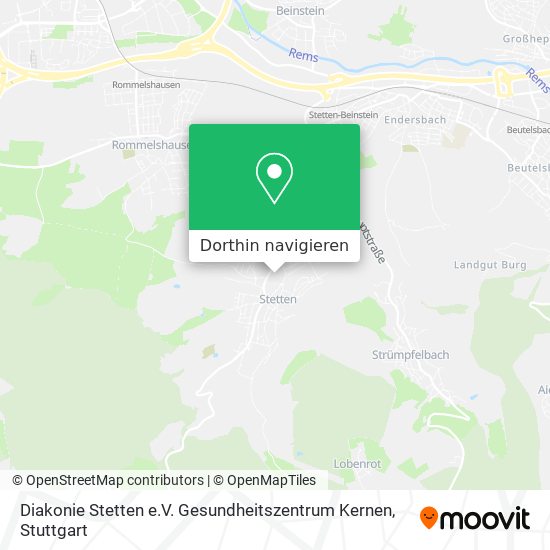 Diakonie Stetten e.V. Gesundheitszentrum Kernen Karte