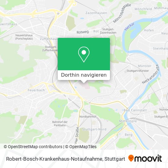 Robert-Bosch-Krankenhaus-Notaufnahme Karte