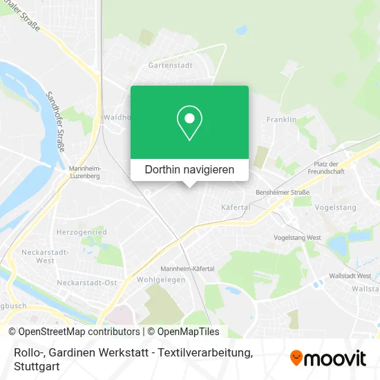 Rollo-, Gardinen Werkstatt - Textilverarbeitung Karte