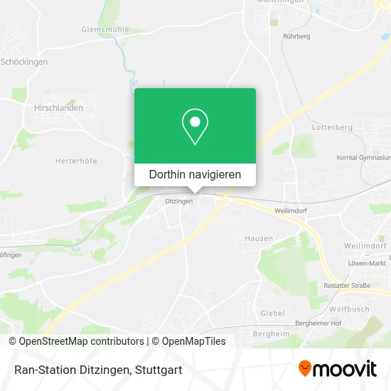 Ran-Station Ditzingen Karte