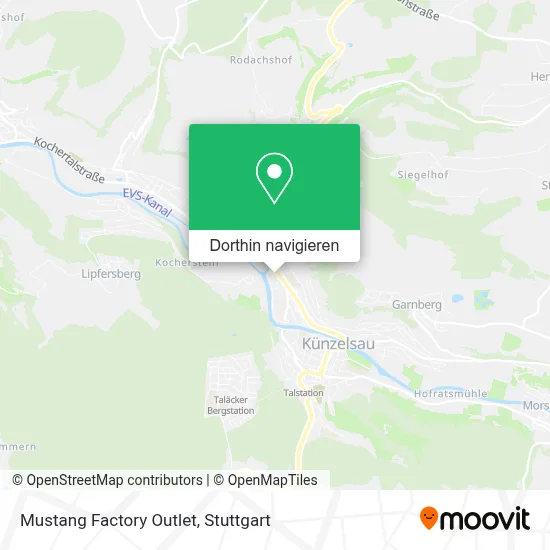 Mustang Factory Outlet Karte