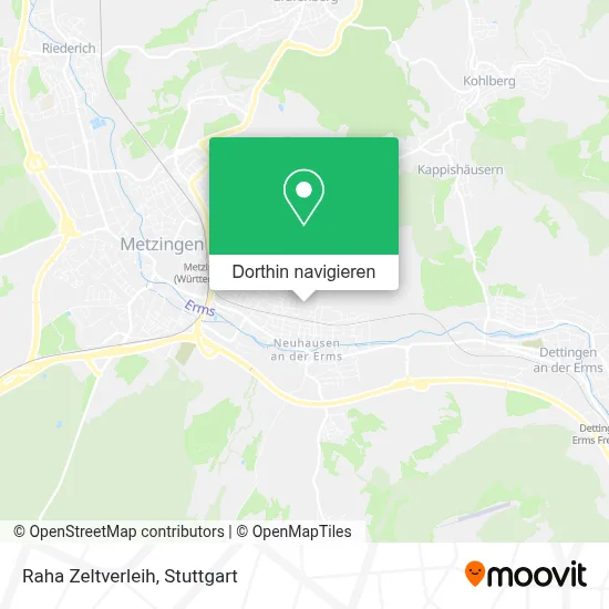 Raha Zeltverleih Karte