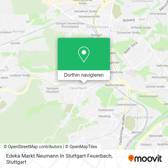 Edeka Markt Neumann In Stuttgart-Feuerbach Karte