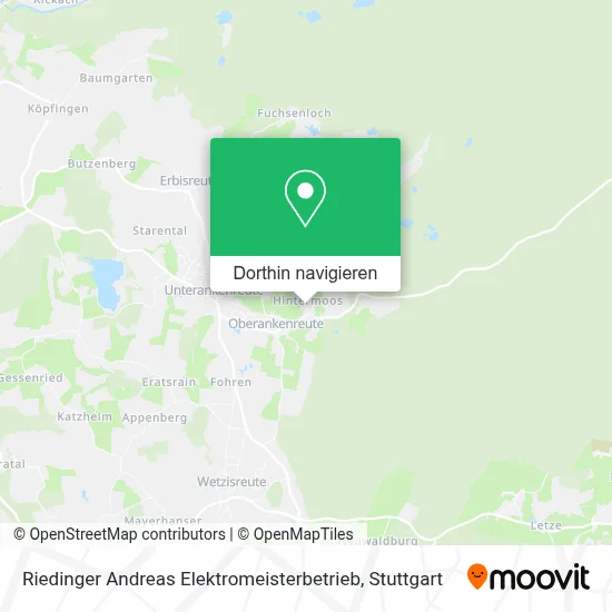 Riedinger Andreas Elektromeisterbetrieb Karte