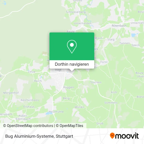 Bug Aluminium-Systeme Karte
