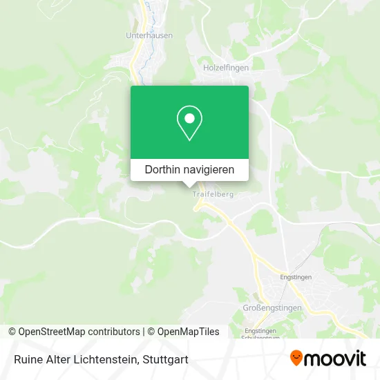 Ruine Alter Lichtenstein Karte
