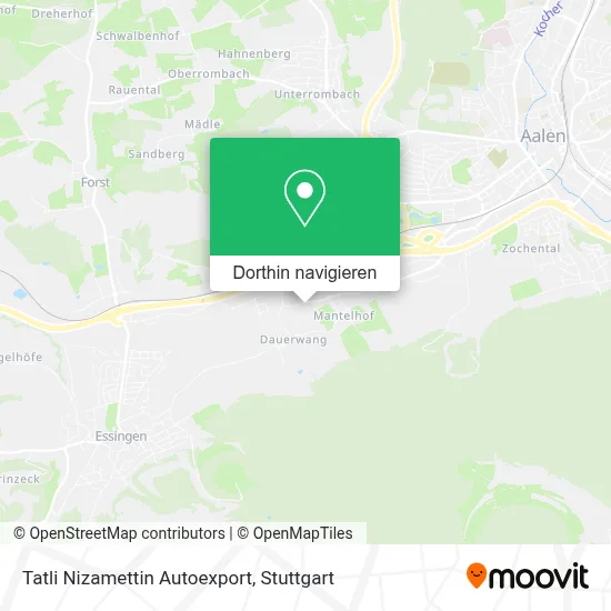 Tatli Nizamettin Autoexport Karte