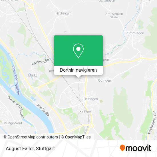 August Faller Karte