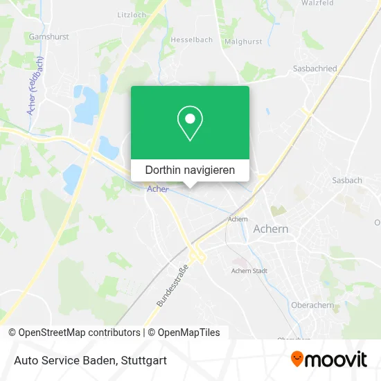Auto Service Baden Karte