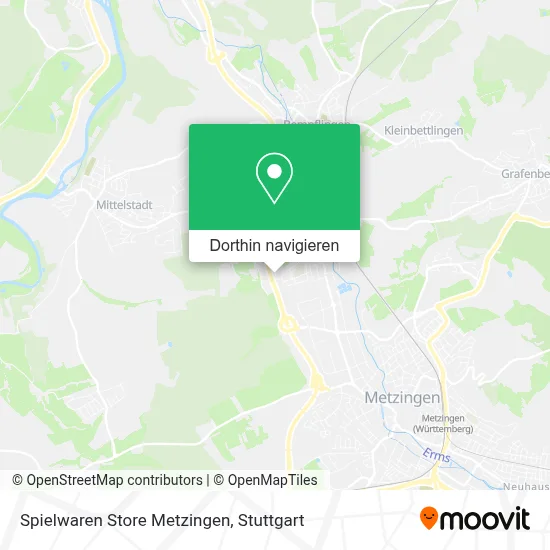 Spielwaren Store Metzingen Karte
