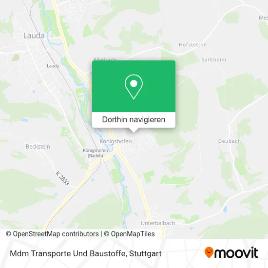 Mdm Transporte Und Baustoffe Karte