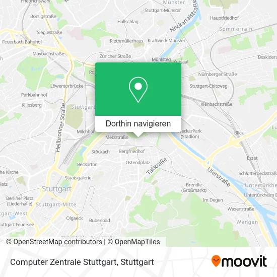 Computer Zentrale Stuttgart Karte
