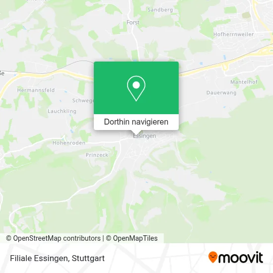 Filiale Essingen Karte