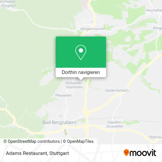 Adams Restaurant Karte