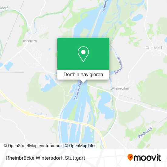 Rheinbrücke Wintersdorf Karte