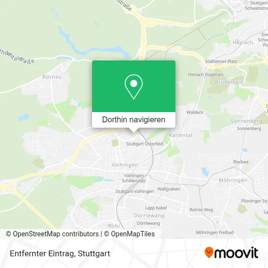 Entfernter Eintrag Karte